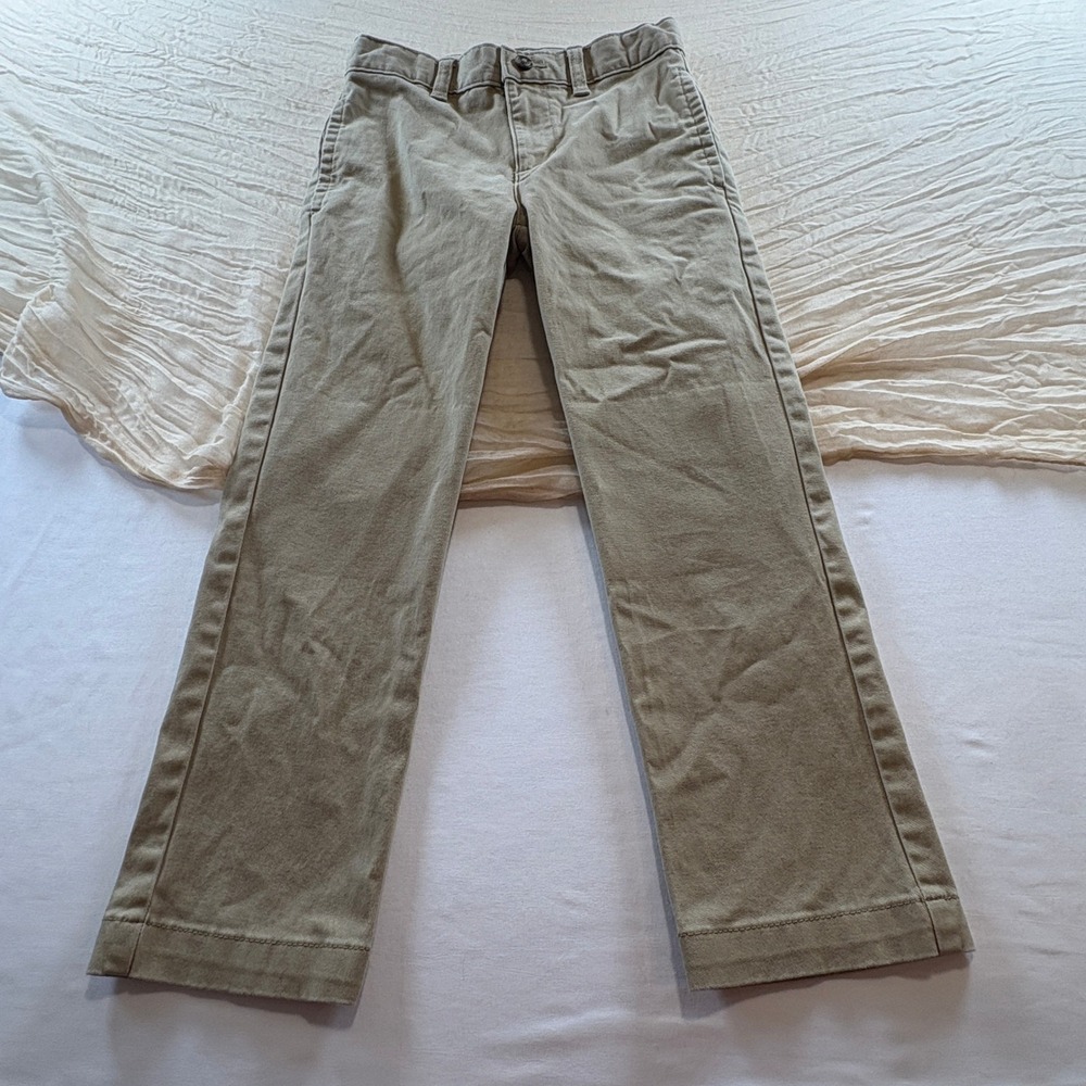 Back To School Wonder Nation Boys Khaki Uniform Adjustible Waist Pants Size 6